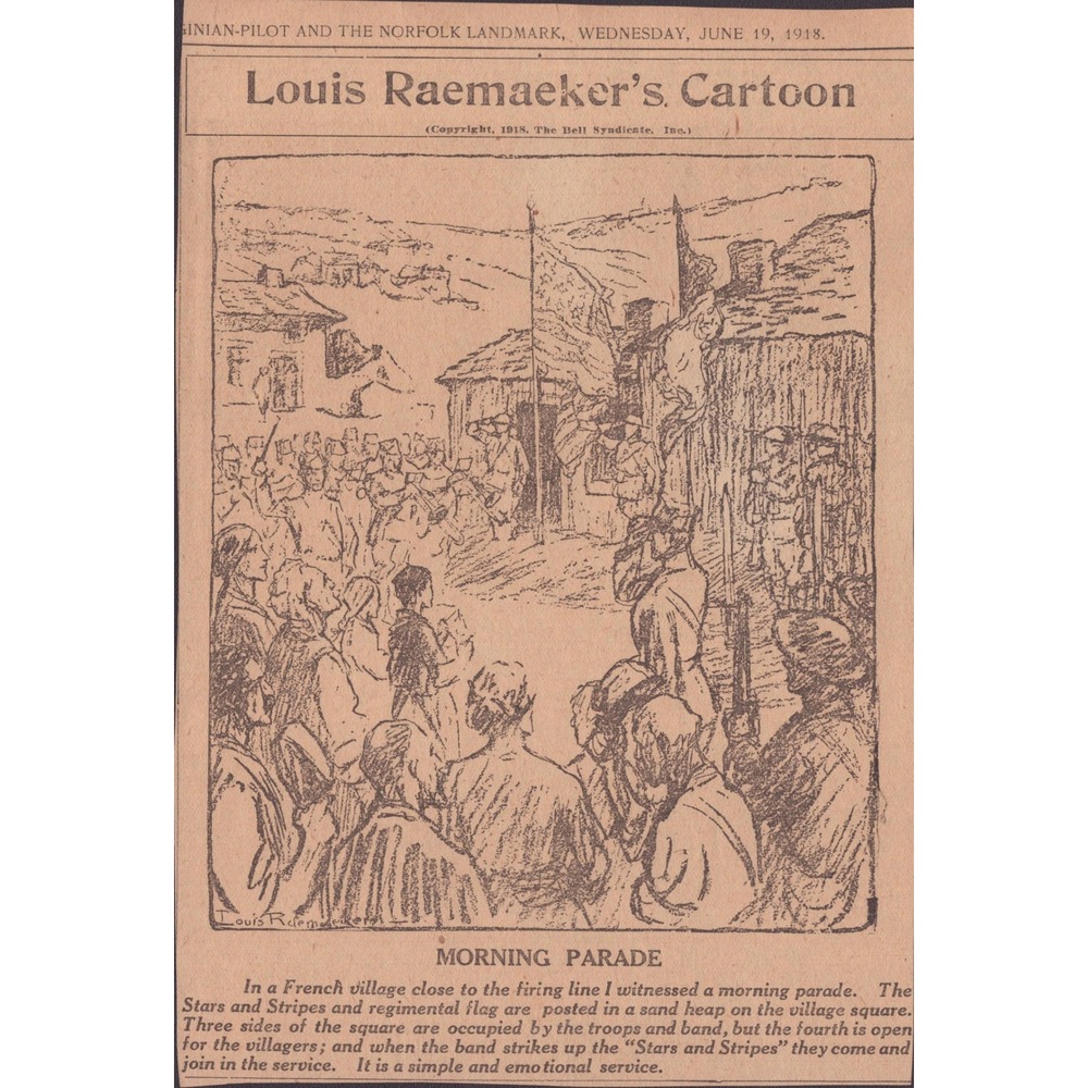 Louis Raemaekers 1918 WWI Political Cartoons Virginian-Pilot Norfolk VA Lot of 5 - Picture 6 of 6